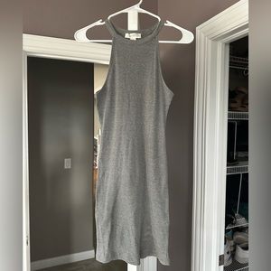 Forever 21 gray high neck bodycon dress - size medium